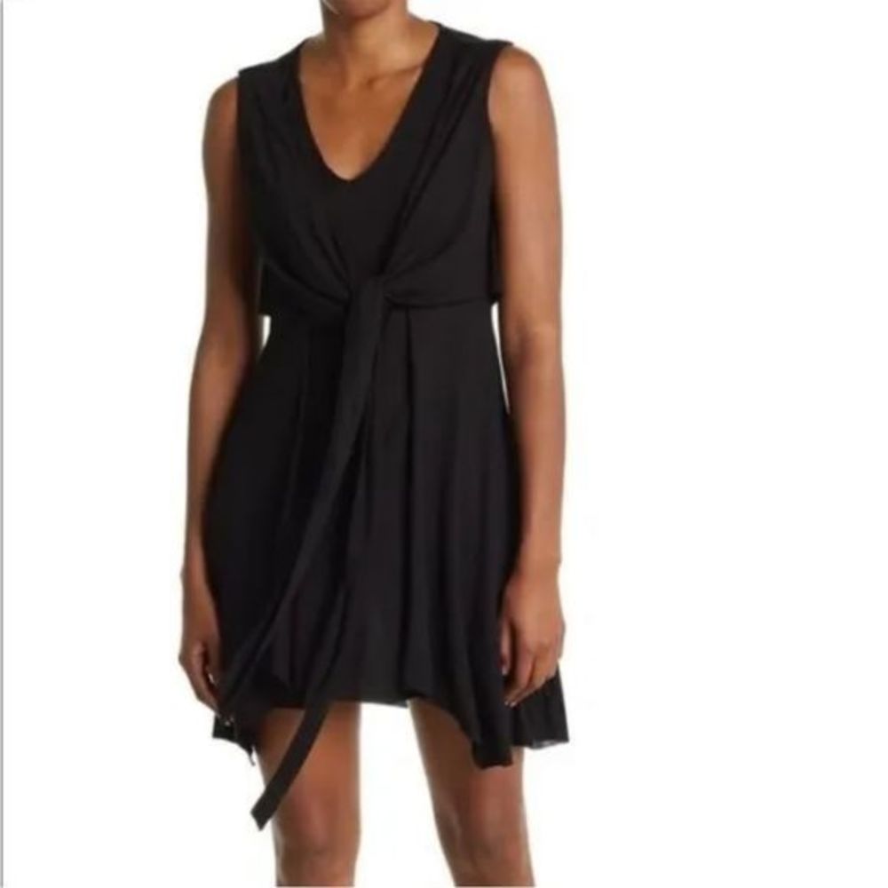 All Saints Women's Black Jayda Jersey Dress‎ Soft Stretchy Size small - Picture 2 of 7